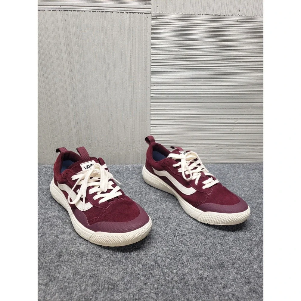 Vans Women Sneaker Shoe 10.5 Burgundy Suede UltraRange EXO SE Lace Up Low Top
